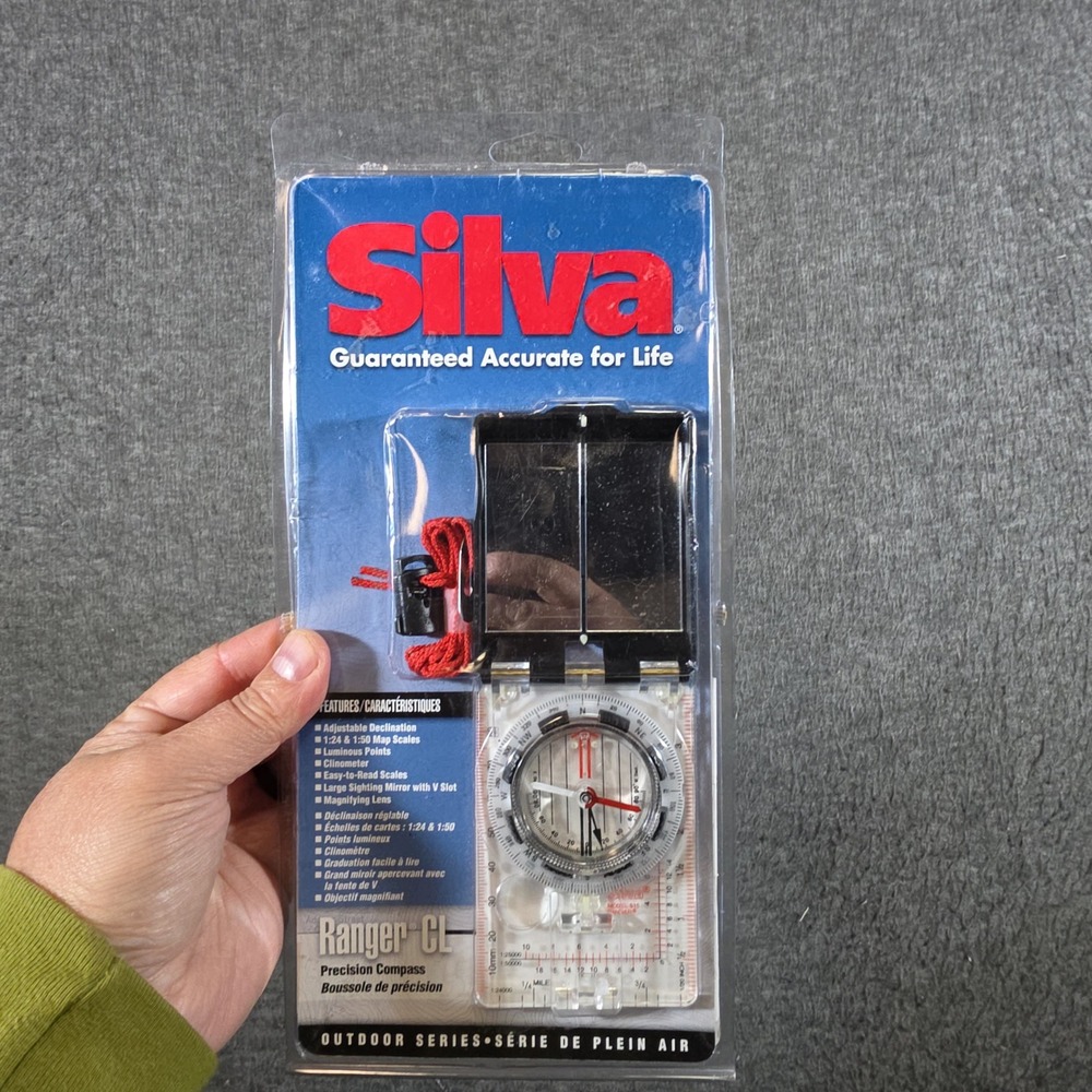 New Silva Ranger CL Precision Compass OS Clear Black Sighting Mirror 2801077